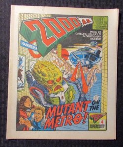 1977 July 23 2000 A.D. UK Weekly #22 FN+ Judge Dredd