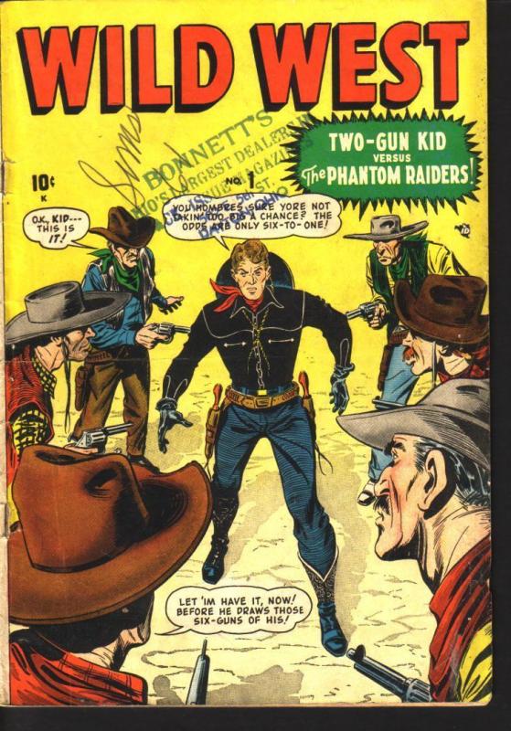 WILD WEST #1 ARIZONA ANNIE TWO-GUN KID TEX TAYLOR 1948 VG