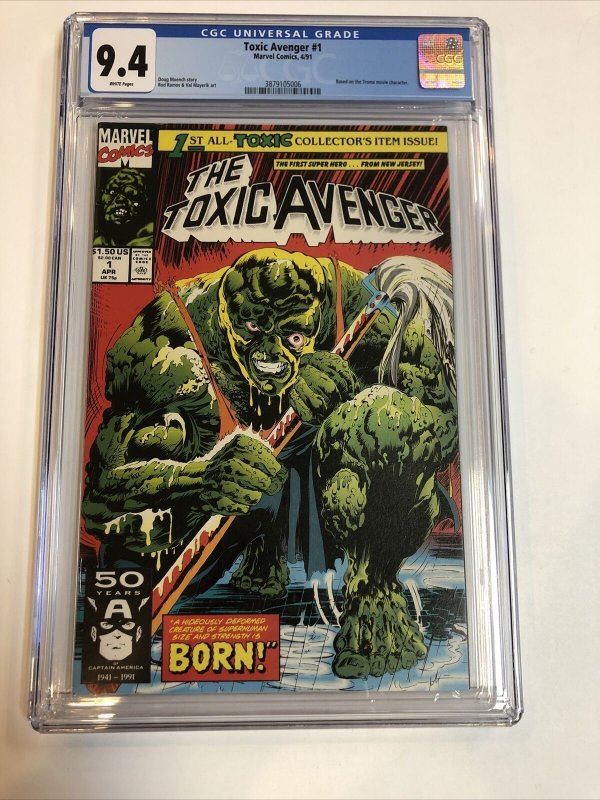 Toxic Avenger (1991) # 1 (CGC 9.4 WP) | 1st Full App Peter Dinklage New Movie