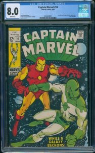 Captain Marvel #14 (Marvel, 1969) CGC 8.0 - KEY
