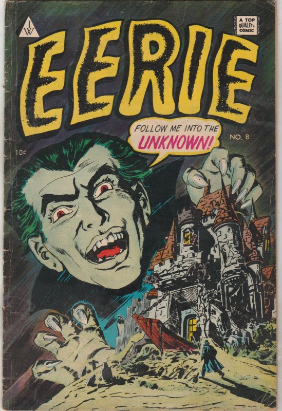 Eerie #8 (1958) Golden-Age Dracula Horror! FN/VF reprints Avon 12 Oregon CERT!