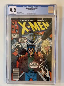 Uncanny X-Men #245 CGC 9.2 - Newsstand - Chris Claremont Story 1989 Marvel