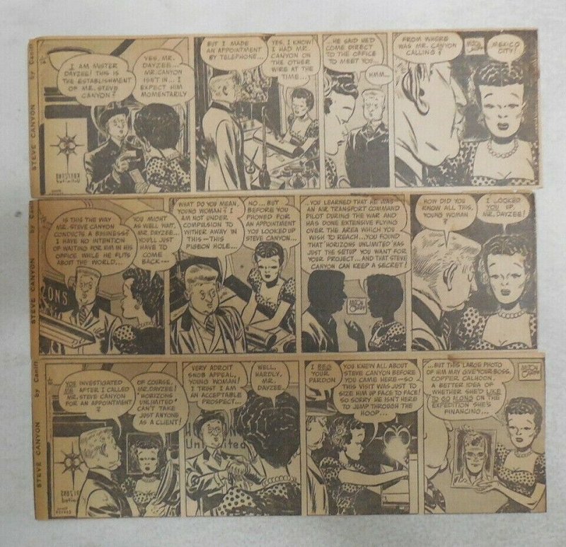 (301) Steve Canyon Dailies by Milton Caniff  from #1 1947 Complete First Year!