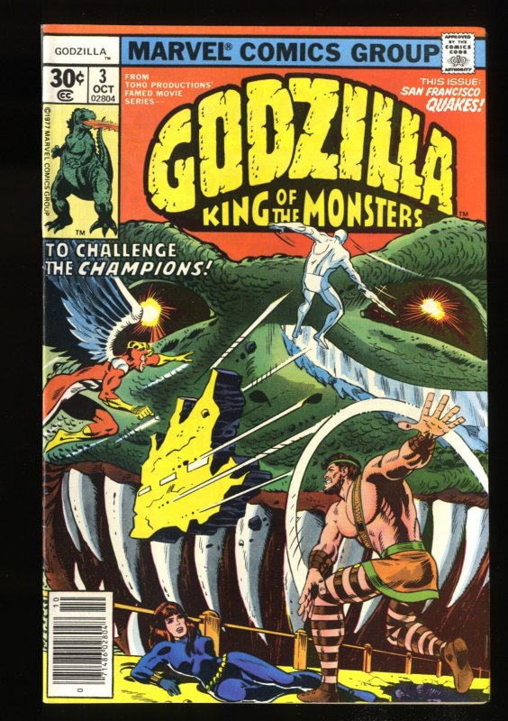 Godzilla #3 VF+ 8.5 Vs. The Champions Silver Surfer!