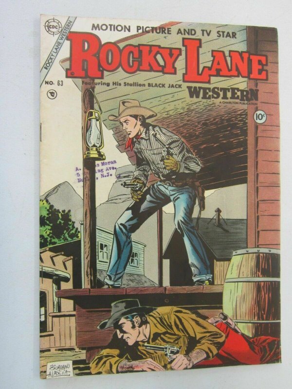 Rocky Lane #63 5.0 Slight H20 Stain on Cover (1954)