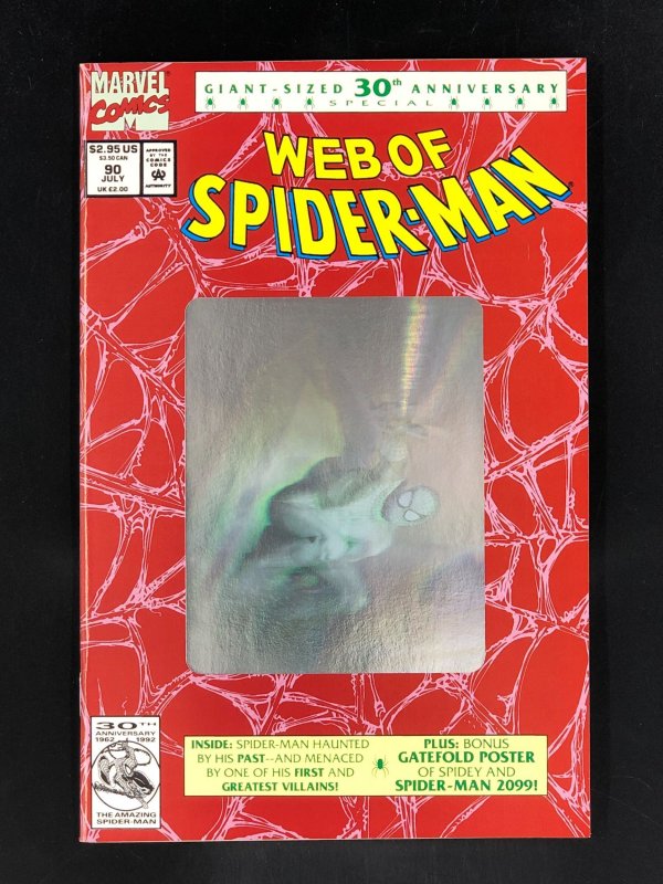 Web of Spider-Man #90 (1992) VF/NM 30 Year Anniversary Issue!