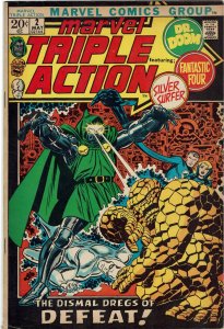 Marvel Triple Action #2 Stan Lee Jack Kirby Fantastic Four Silver Surfer FN+