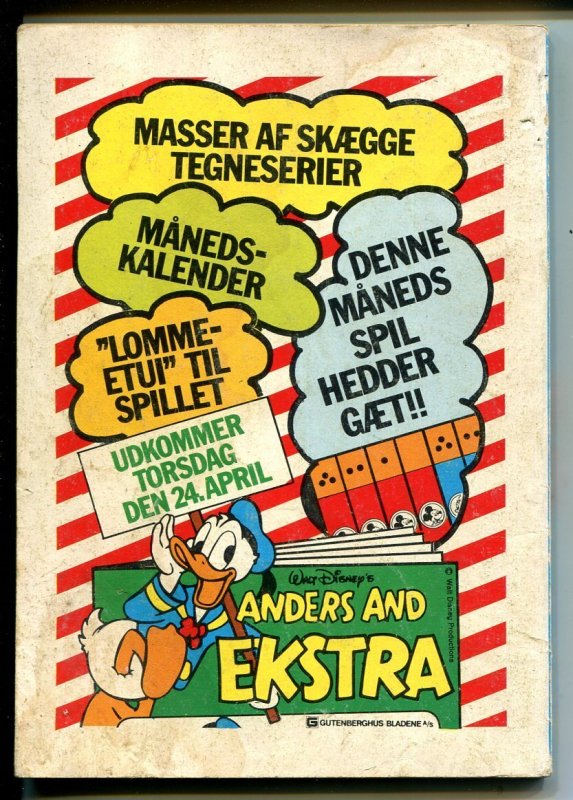 Onkel Joakim #9 1980-Disney-Danish-Uncle Scrooge-Carl Barks-Mickey Mouse-VG