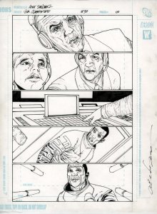 JSA: Classified #30 pg 15 Alex Sanchez Original Art  Mr.Terrific Justice Society