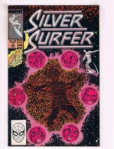 Silver Surfer #9 FN Marvel Comics Comic Book Englehart Galactus March 1988 DE34