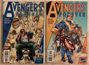 AVENGERS FOREVER 1-12, AVENGERS: THE ORIGIN 1-5 + 3 AVENGERS: ORIGINS ONE-SHOTS