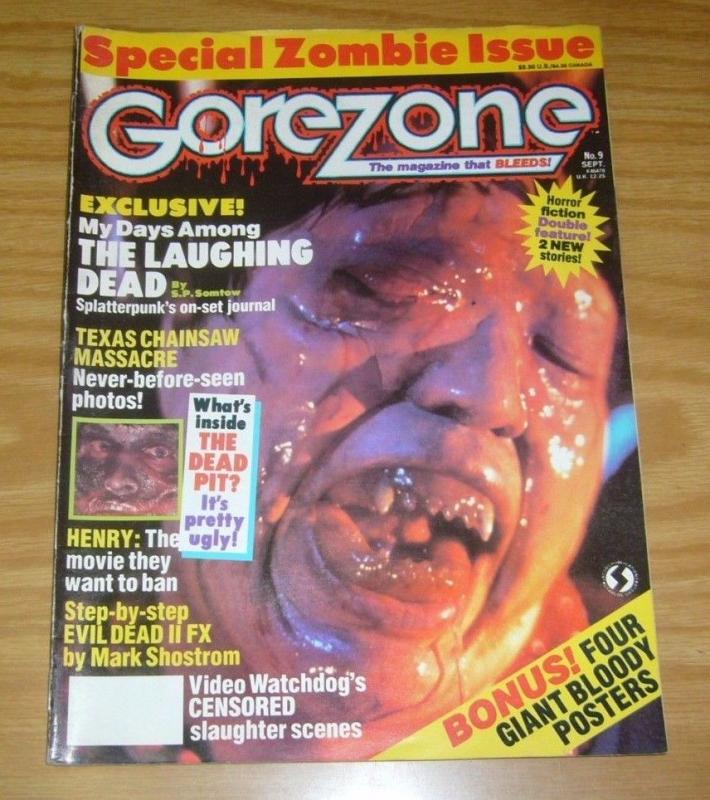 Gorezone #9 VG with posters - texas chainsaw massacre never-before-seen photos