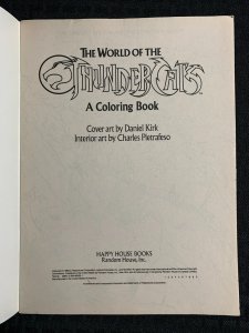 1986 WORLD OF THUNDERCATS Coloring Book FN+ 6.5 Happy House Uncolored
