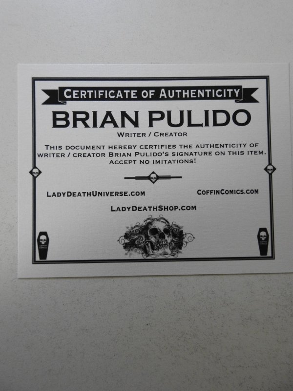 Lady Death: Killers #1 Amazing Holo Foil Edition NM Condition! Signed W/ COA!