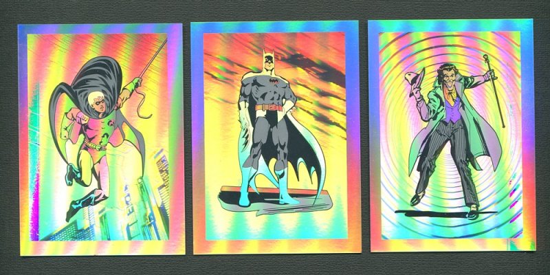 Robin II Joker's Wild Promo Hologram Cards SET(3)  MINT  1991