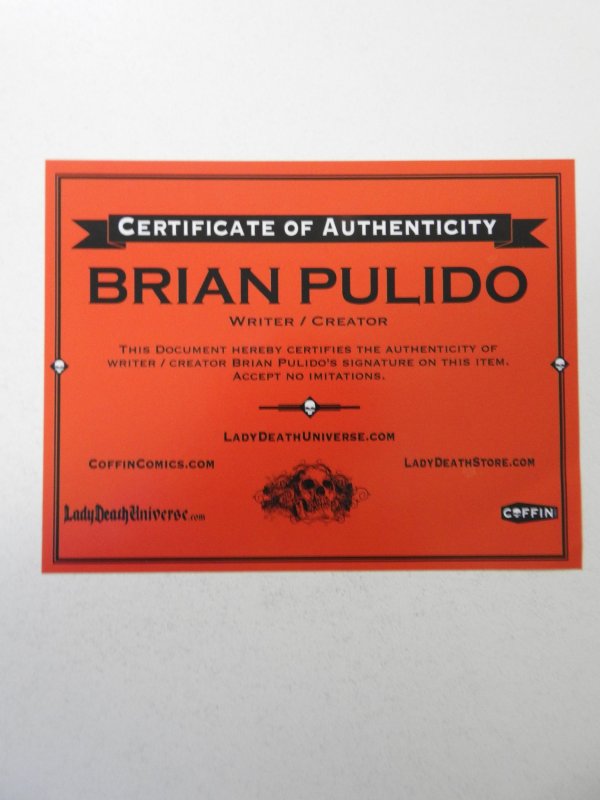 Lady Death Gallery #1 Deathcrawler Gold Edition NM Condition! Signed W/ COA!