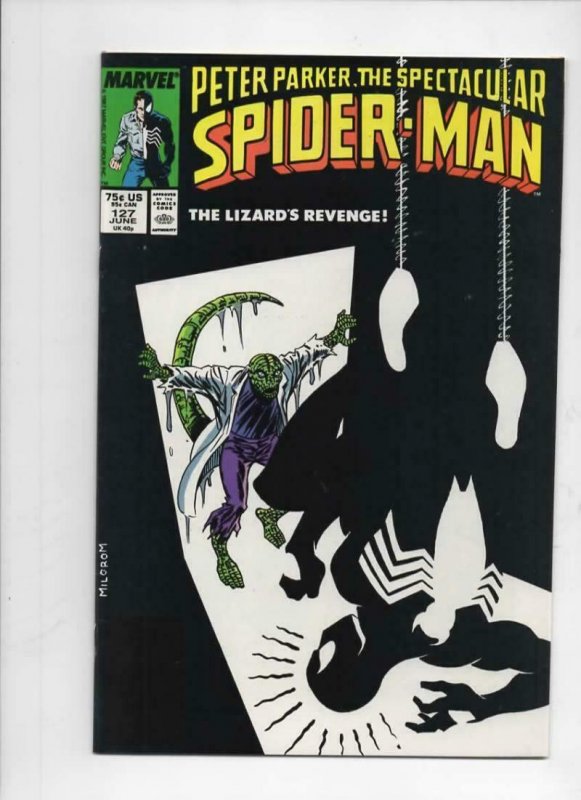 Peter Parker SPECTACULAR SPIDER-MAN #127 VF/NM, Lizard 1976 1987 more in store