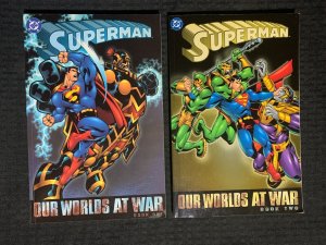 2002 SUPERMAN Our Worlds At War 1 & 2 FN+/FVF 1st Printing DC Comics LOT of 2