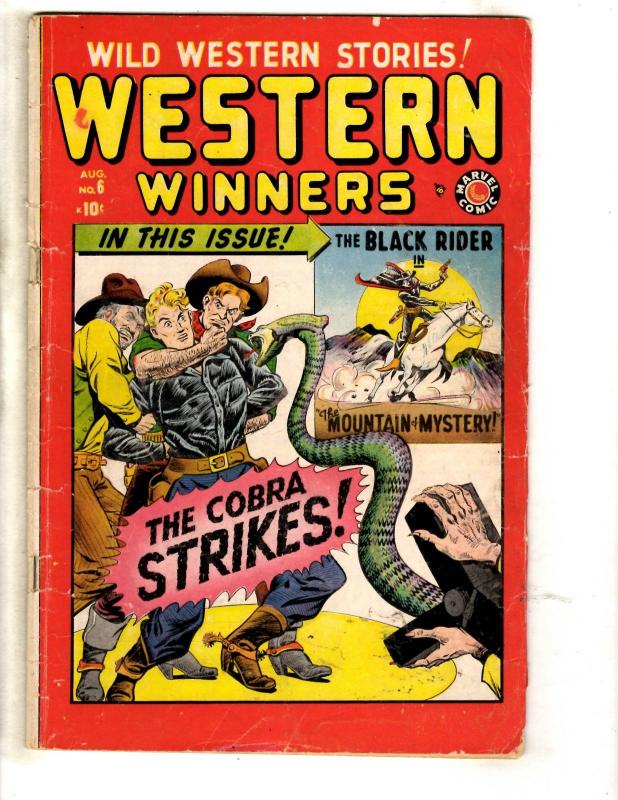 Western Winners # 6 VG Atlas (MARVEL) Golden Age Comic Book Cobra Rider JL3