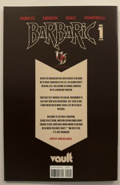Barbaric #1 John Gallagher Virgin (2021)