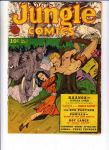 Jungle Comics #9 (Sep-40) GD/VG- Affordable-Grade Kaanga, the Red Panther,Roy...