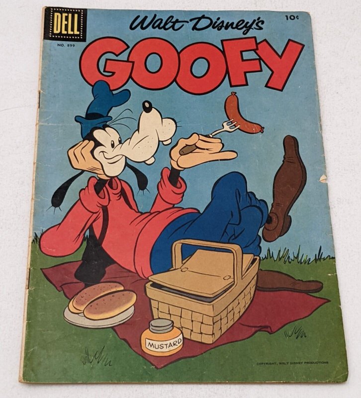 Walt Disney's Goofy Dell Four Color #899 (1958) VG 4.0 