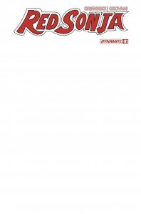 Red Sonja Vol 10 #1 Cover J Blank Authentix Dynamite Entertainment 2023 EB144