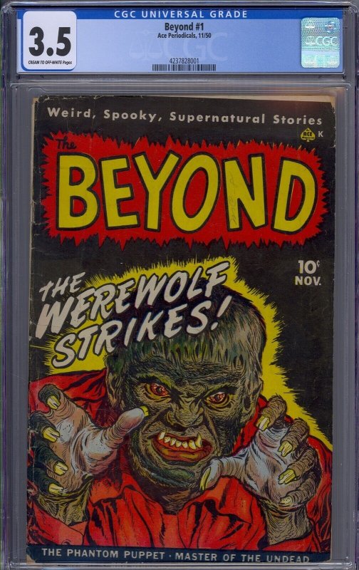 BEYOND #1 CGC 3.5 PRE-CODE HORROR