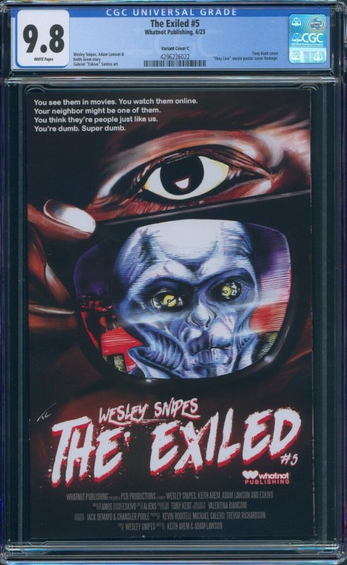 The Exiled #5 CGC 9.8 They Live Movie Poster Homage Cover Whatnot 2023 HD Scans