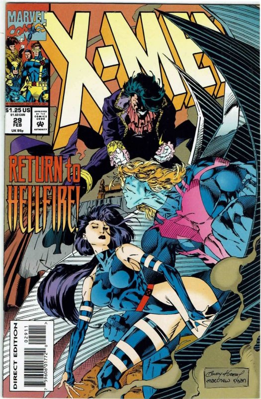 X-Men #29 (1991 v2) Andy Kubert Hellfire Club Sabretooth NM