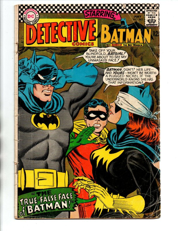 Detective Comics #363 - Batman - 2nd app Batgirl - 1967 -(Center Page Missing)PR 