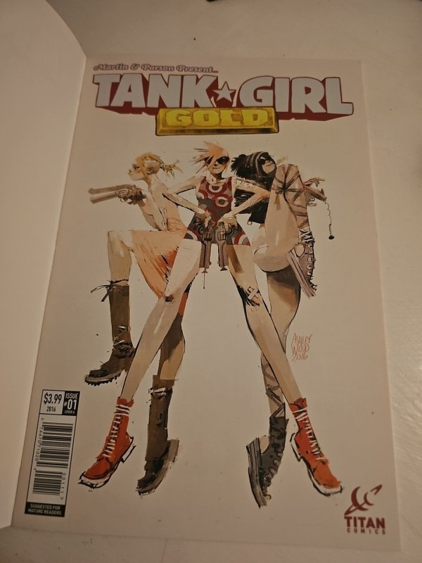 Alan Martin & Brett Parson - Tank Girl Gold 1 - White Blank Sketch Cover