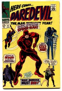 DAREDEVIL #27 comic book-MARVEL-GENE COLAN ART-SPIDER-MAN