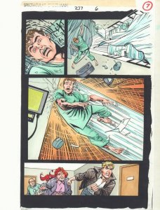 Spectacular Spider-Man #237 p.6 Color Guide Art Peter Goes Crazy by John Kalisz