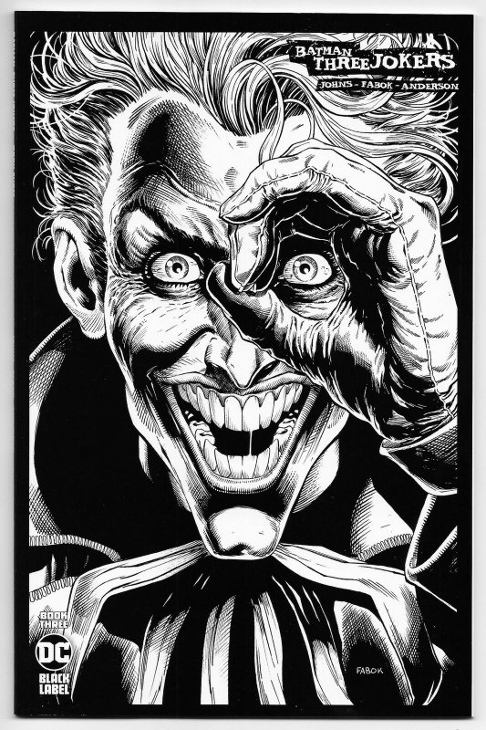 Batman Three Jokers #3 Fabok 1:100 B&W Variant (DC, 2020) NM