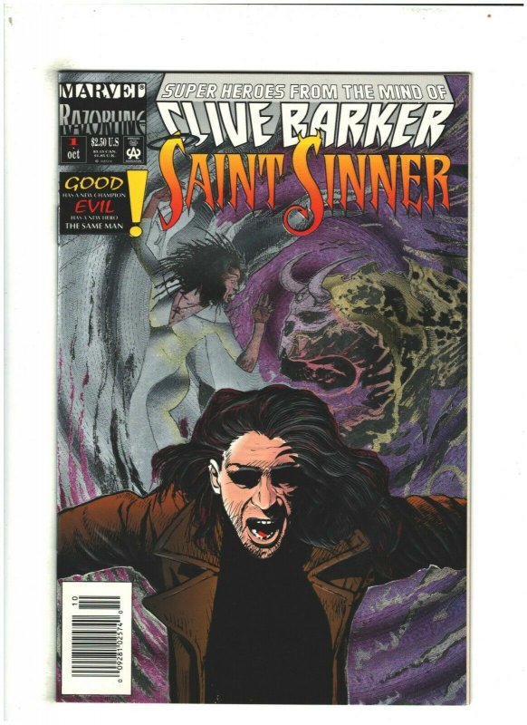 Saint Sinner #1 NM- 9.2 Newsstand Marvel Comics 1993 Clive Barker 