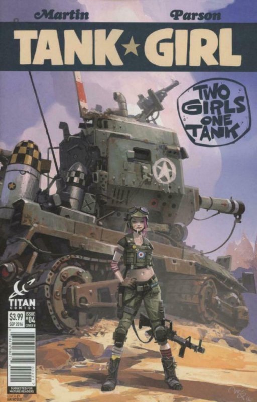 TANK GIRL #4 B, NM, Two Girls One Tank, IDW Comics  2016 