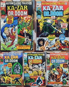 ASTONISHING TALES #4-8 VG/FN Marvel 1970 Dr Doom KA-ZAR 1st BOBBI MORSE Set of 5