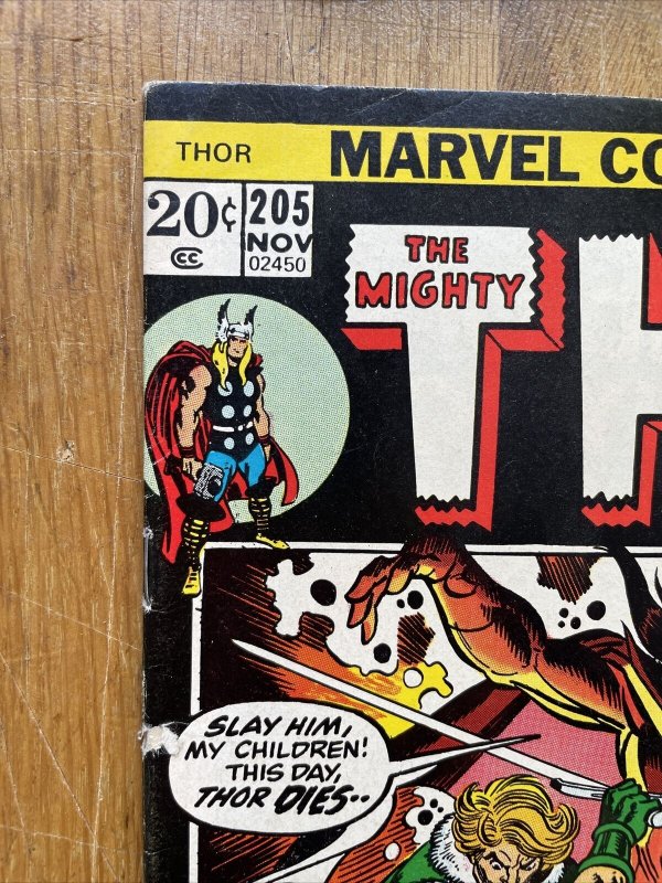 Thor #205 (1972 Marvel) 1st appearance of Blackbeard; Mephisto 