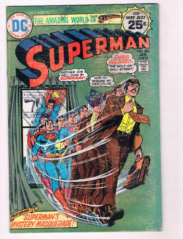 Superman #283 VG DC Comics Bronze Age Comic Book JLA Jan 1975 DE29