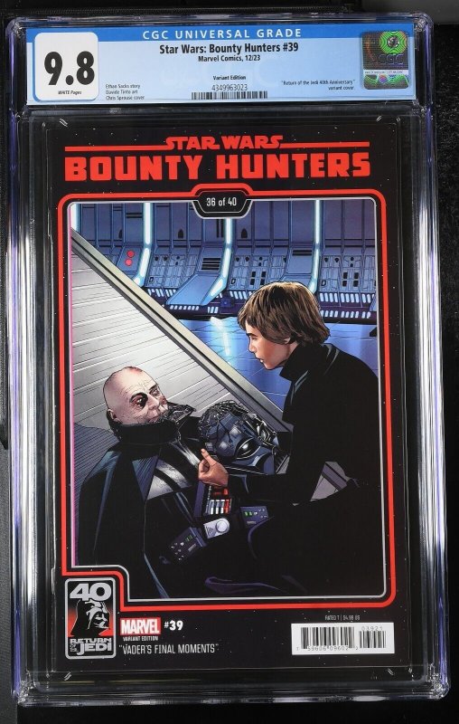 Star Wars Bounty Hunters #39 CGC 9.8 Sprouse Return of the Jedi Var Marvel 2023