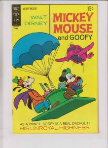 Walt Disney's Mickey Mouse #129 VF+ april 1971 - goofy - his unroyal highness