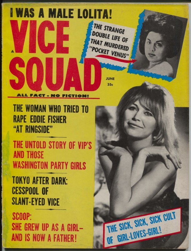 Vice Squad 6/1964-Christine Keeler-slant-eyed vice-exploitation-pulp thrills-VG