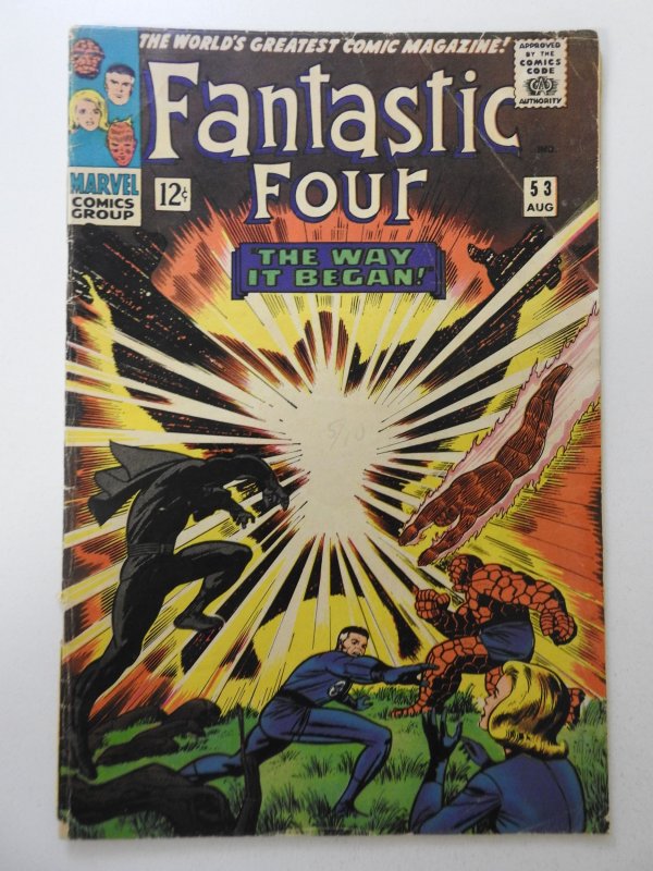 Fantastic Four #53 (1966) GD Condition 1 in tear bc & last two pages