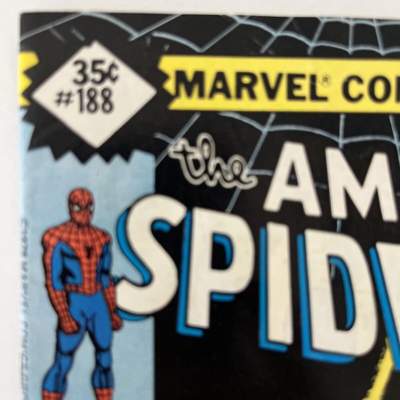 Amazing Spider-Man 188 (1979) Whitman variant Signed By Marv Wolfman ? 1 Of 1.