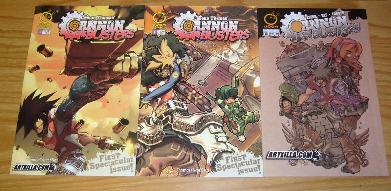 Cannon Busters #0 & 1 VF/NM complete series + variant LESEAN THOMAS udon book