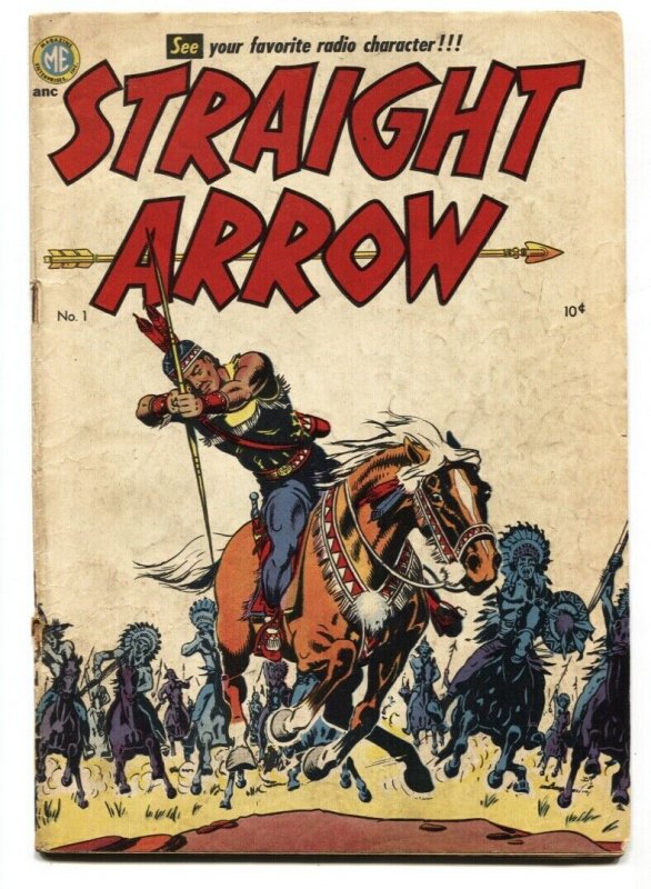 STRAIGHT ARROW #1-FIRST APPEARANCE-WESTERN-ME comic book 