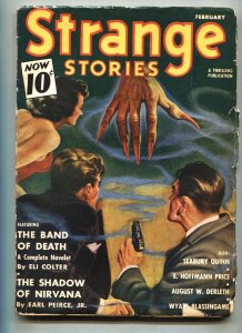 PULP:  Strange Stories 2/1941- Horror Pulp-Band of Death- Shadow of Nirvana VG