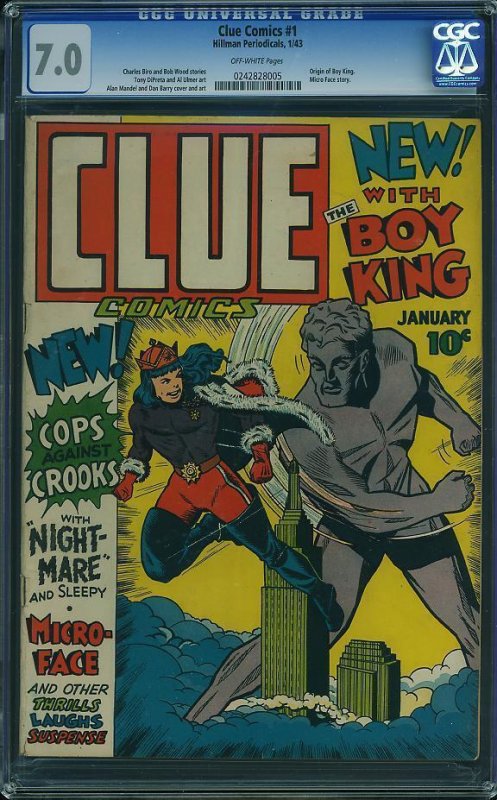 Clue Comics #1 (1943) CGC 7.0 FVF