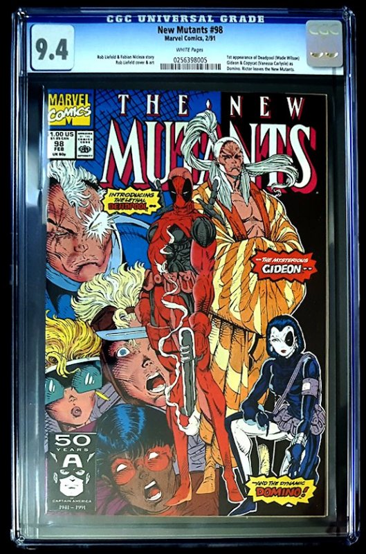 New Mutants #98 (Feb 1991, Marvel) - 1st Deadpool - CGC 9.4 NM